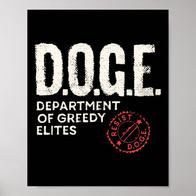 Anti Doge D.o.g.e. Real Meaning Definition  Poster (Front)