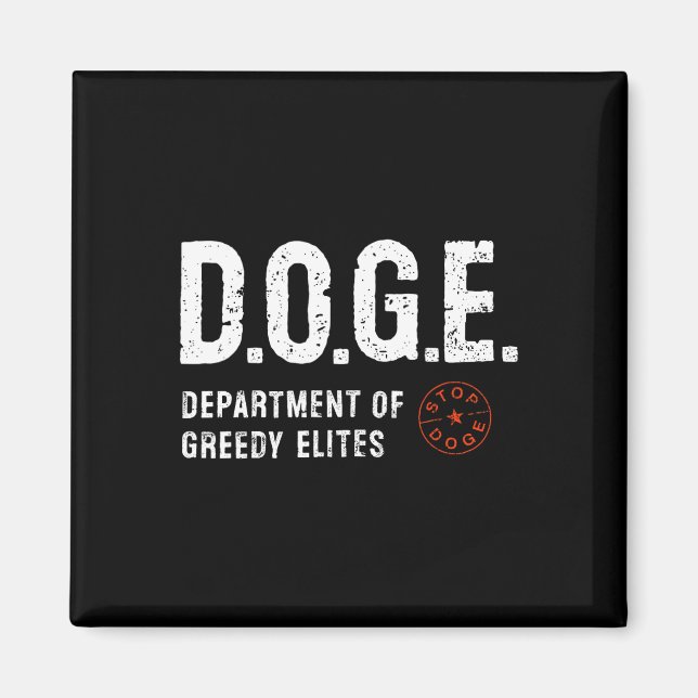 Anti Doge D.o.g.e. Real Meaning Funny Definition  Magnet (Front)