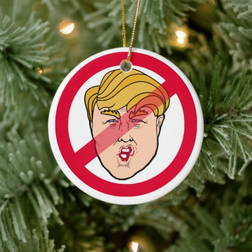 ANTI DONALD Caricature _ Anti_Trump _ Ceramic Ornament