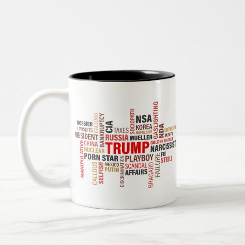 Anti Donald Trump 2020 Two_Tone Coffee Mug