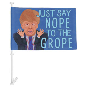 Anti Donald Trump 2024 Election Nope to the Grope Car Flag