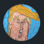 Anti Donald Trump - Cartoon Dartboard<br><div class="desc">Demonstrate your dislike for Donald Trump as President with this red hot Donald Trump Cartoon dartboard.</div>