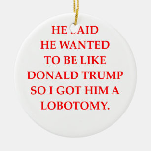 anti donald trump ceramic ornament