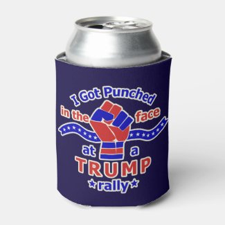 Anti Donald Trump Funny Punched in Face Can Cooler