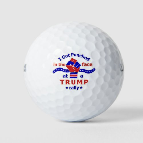 Anti Donald Trump Funny Punched in Face Golf Balls