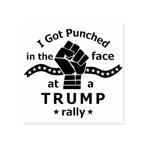 Anti Donald Trump Funny Punched in Face Rubber Stamp