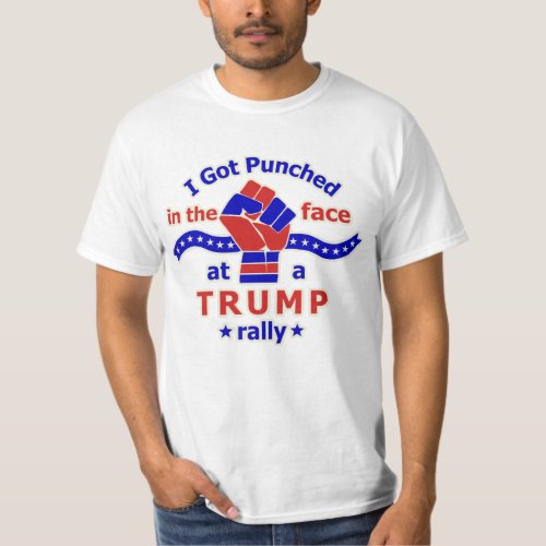 Anti Donald Trump Funny Punched in Face T_Shirt