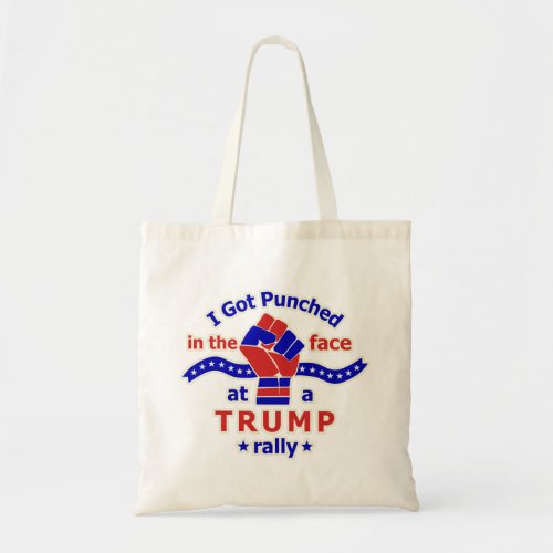 Anti Donald Trump Funny Punched in Face Tote Bag