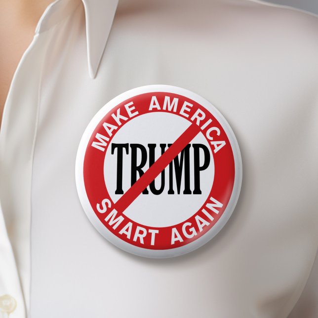 Anti Donald Trump - Make America Safe Again Pinback Button (Anti Trump Button)