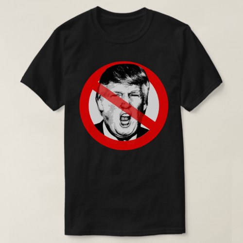 Anti Donald Trump Mouth Crossed Out Face T_Shirt