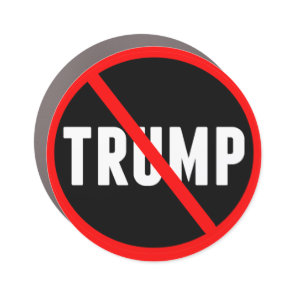 Anti Donald Trump Red Strikethrough Car Magnet