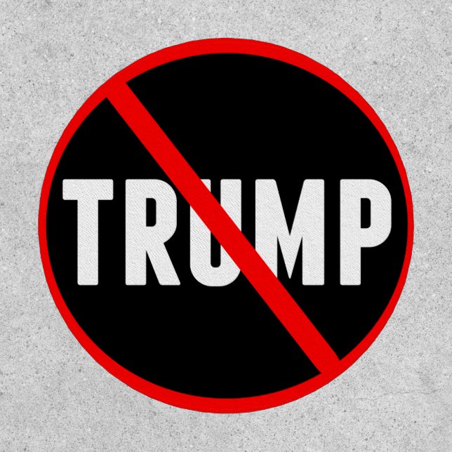 Anti Donald Trump Red Strikethrough Patch (Front)