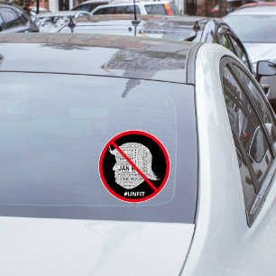 Anti-Donald-Trump Word Cloud Car Sticker