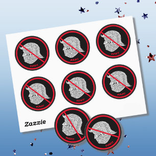 Anti-Donald-Trump Word Cloud  Classic Round Sticker