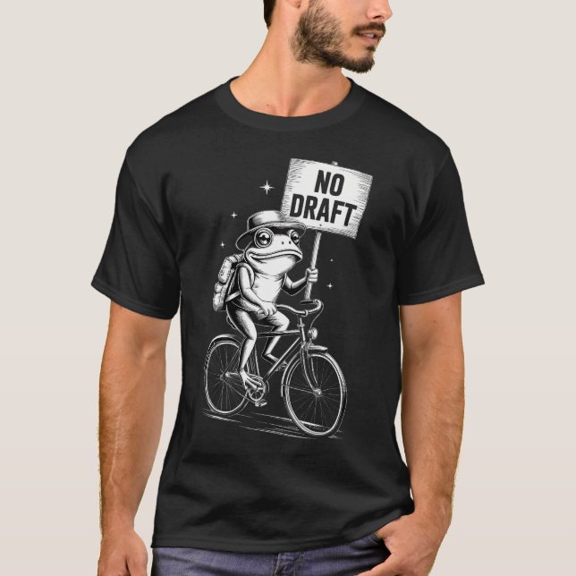 Anti Draft Selective Service No War Frog T-Shirt (Front)