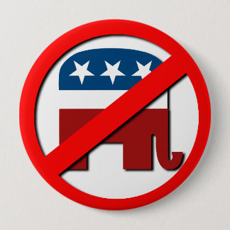 ANTI-ELEPHANT / ANTI-REPUBLICAN BUTTON