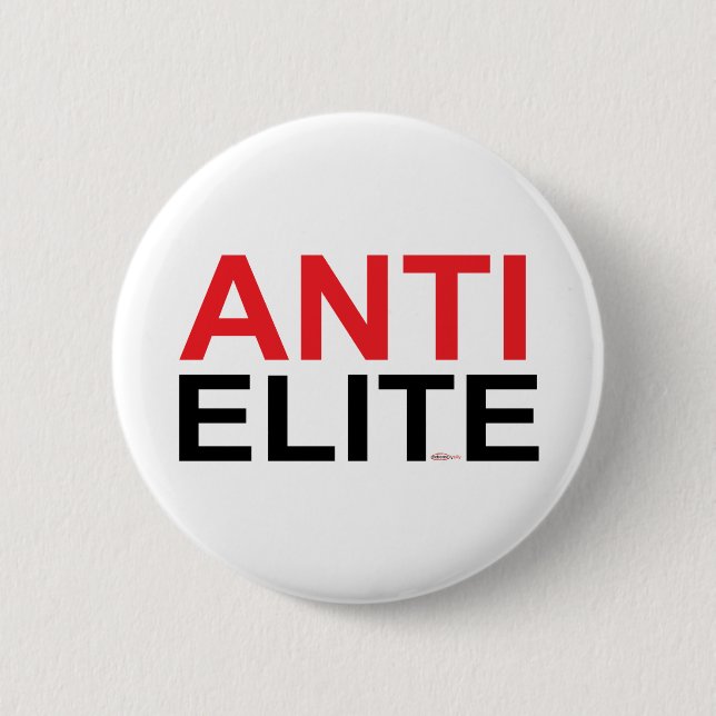 Anti Elite Pinback Button (Front)