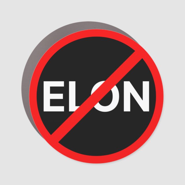 Anti Elon Car Magnet (Front)