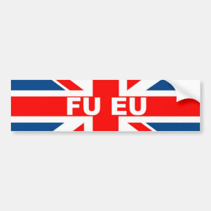Anti EU British flag Bumper Sticker