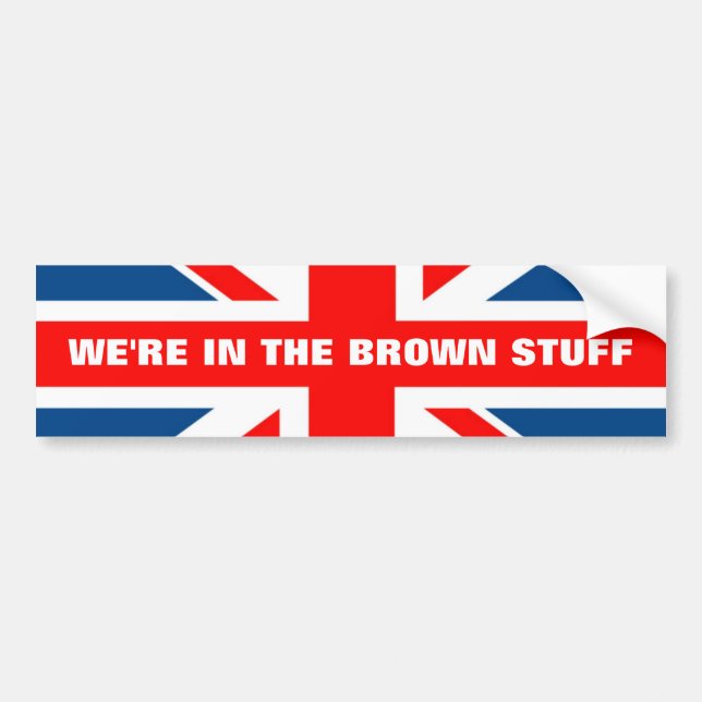 Anti EU British flag Bumper Sticker (Front)