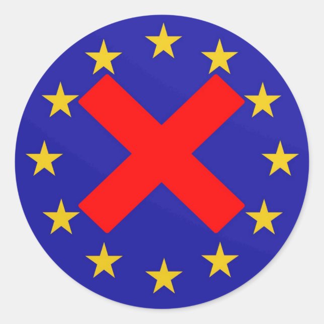Anti European Union Classic Round Sticker (Front)