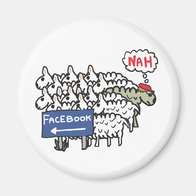 Anti Facebook Magnet (Front)