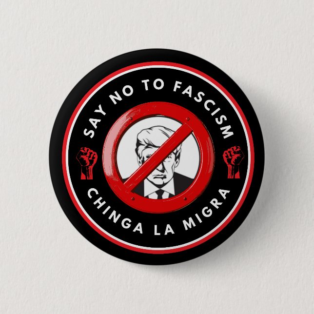 Anti-Facism Denim Jacket Button (Front)