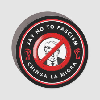 Anti-Facism Denim Jacket Car Magnet