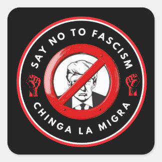 Anti-Facism Denim Jacket Square Sticker