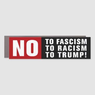 Anti-Fascism Anti-Racism Anti-Trump Bumper Car Magnet