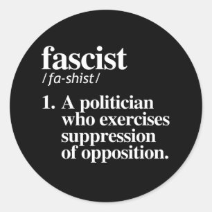 Anti-Fascism Classic Round Sticker