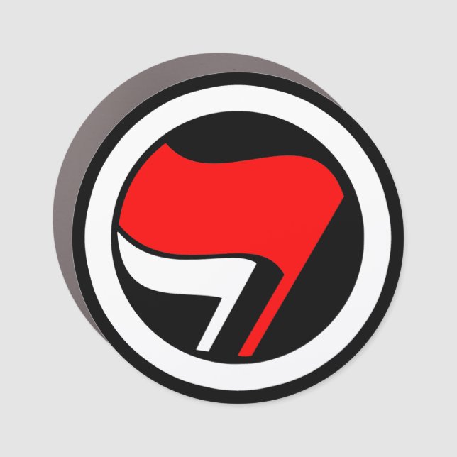 Anti-Fascism Flag Reverse Car Magnet (Front)