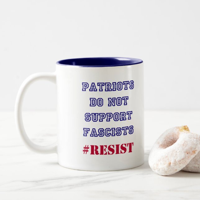 Anti-Fascism Patriotic Resistance Mug (With Donut)