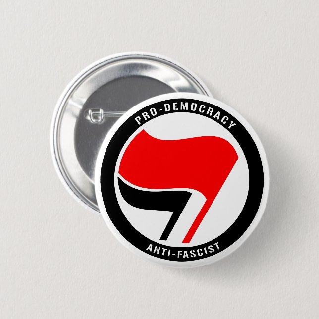 Anti-Fascism Pro Democracy Button (Front & Back)