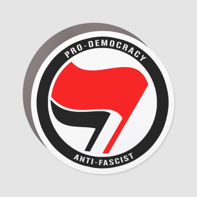 Anti-Fascism Pro Democracy Car Magnet (Front)