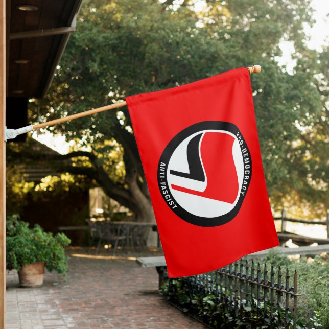 Anti-Fascism Pro Democracy House Flag (In SItu)