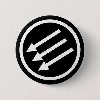 Anti-Fascism White Arrows Button