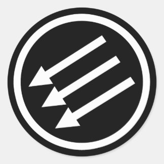 Anti-Fascism White Arrows Classic Round Sticker