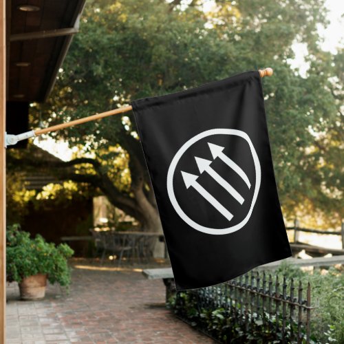 Anti_Fascism White Arrows House Flag