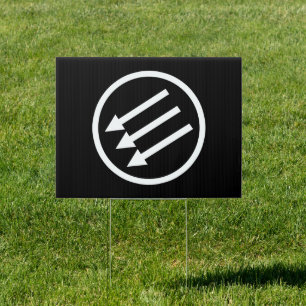 Anti-Fascism White Arrows Sign