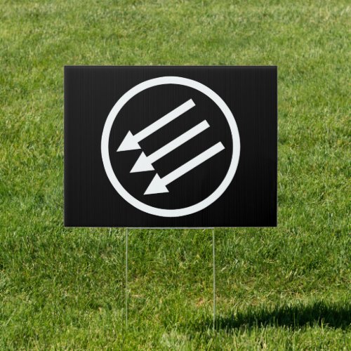 Anti_Fascism White Arrows Sign