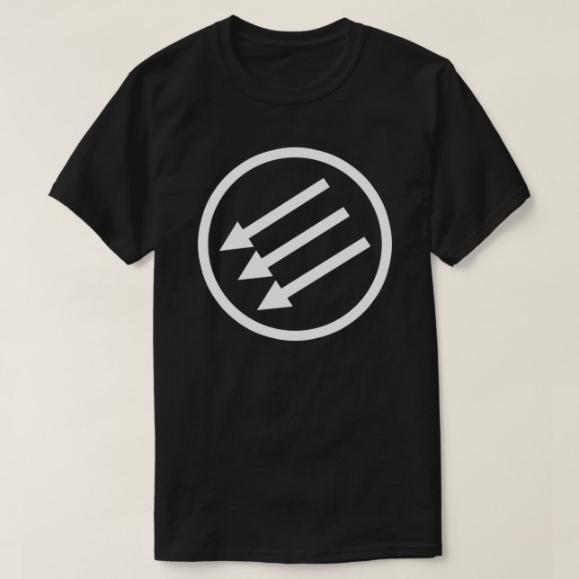 Anti-Fascism White Arrows T-Shirt (Design Front)
