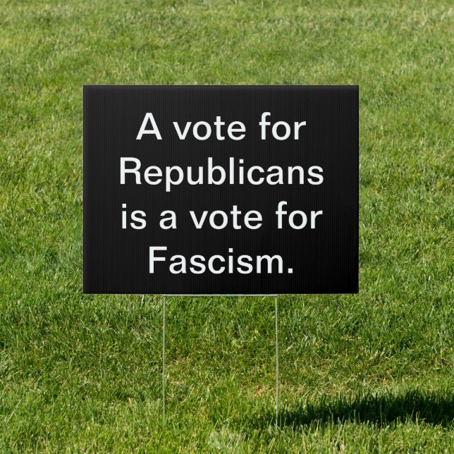 Anti-fascism yard sign (Insitu)