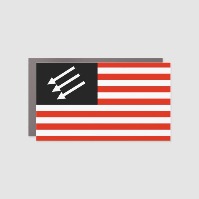 Anti-Fascist American Flag Car Magnet (Front)