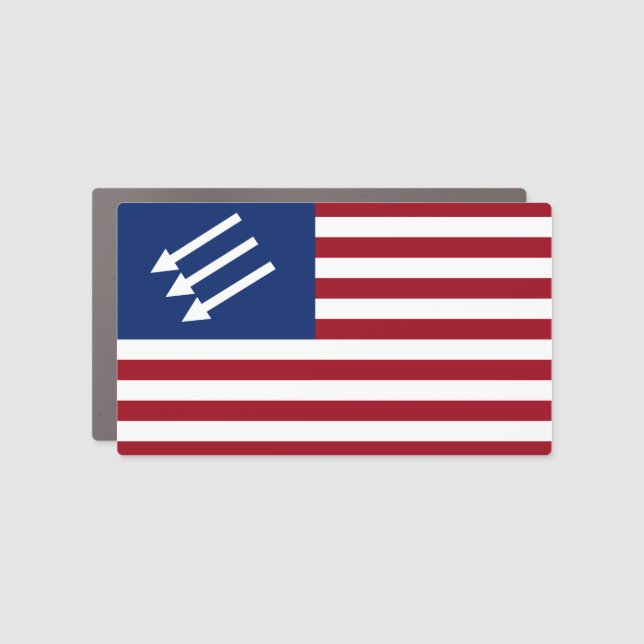 Anti-Fascist American Flag Car Magnet (Front)