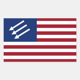 Anti-Fascist American Flag Rectangular Sticker