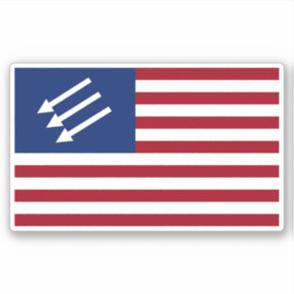Anti-Fascist American Flag Sticker