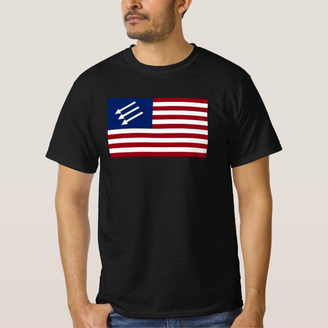Anti-Fascist American Flag T-Shirt (Front)
