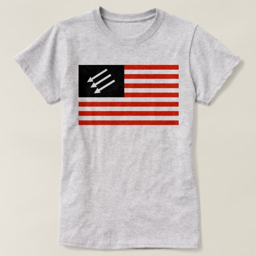 Anti_Fascist American Flag T_Shirt