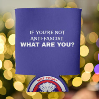 Anti-Fascist Bald Eagle Can Cooler | Patriotic